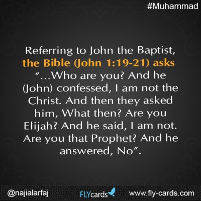 Referring to John the Baptist, the Bible (John 1:19-21) asks, “…Who are you? And he (John) confessed, I am not the Christ. And then they asked him, What then? Are you Elijah? And he said, I am not. 