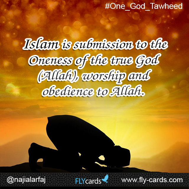 Islam is submission and obedience to the Oneness of the true God (Allah), the Creator. 