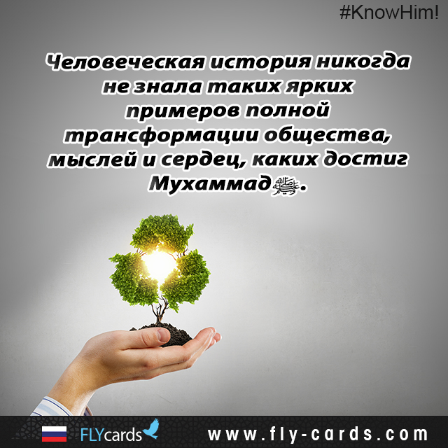 Human history has never known a complete transformation of a society, minds, and hearts like what has been achieved by Muhammad.