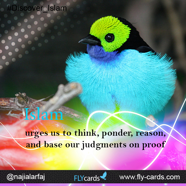 Islam urges us to think, ponder, reason, and base our judgments on proof.