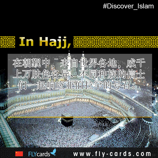 In Hajj, millions of believers from different parts of the world, different colors, and races answer the call of Abraham. 