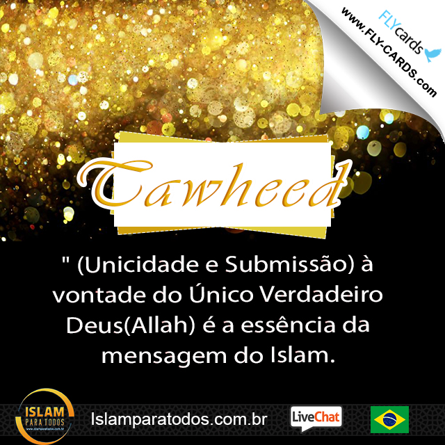 "Tawheed" (Unicidade e Submissão) à vontade do Único Verdadeiro Deus(Allah) é a essência da mensagem do Islam.