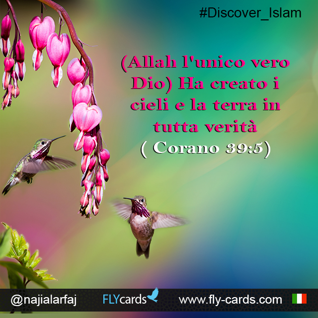 “He (Allah the one true God) created the Heavens and the Earth for Truth.”  (The Quran 39: 5)