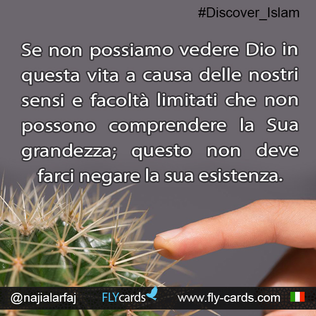 If we can’t see God in this life because of our limited faculties and senses which can't comprehend His greatness; this must not make us deny His existence.    